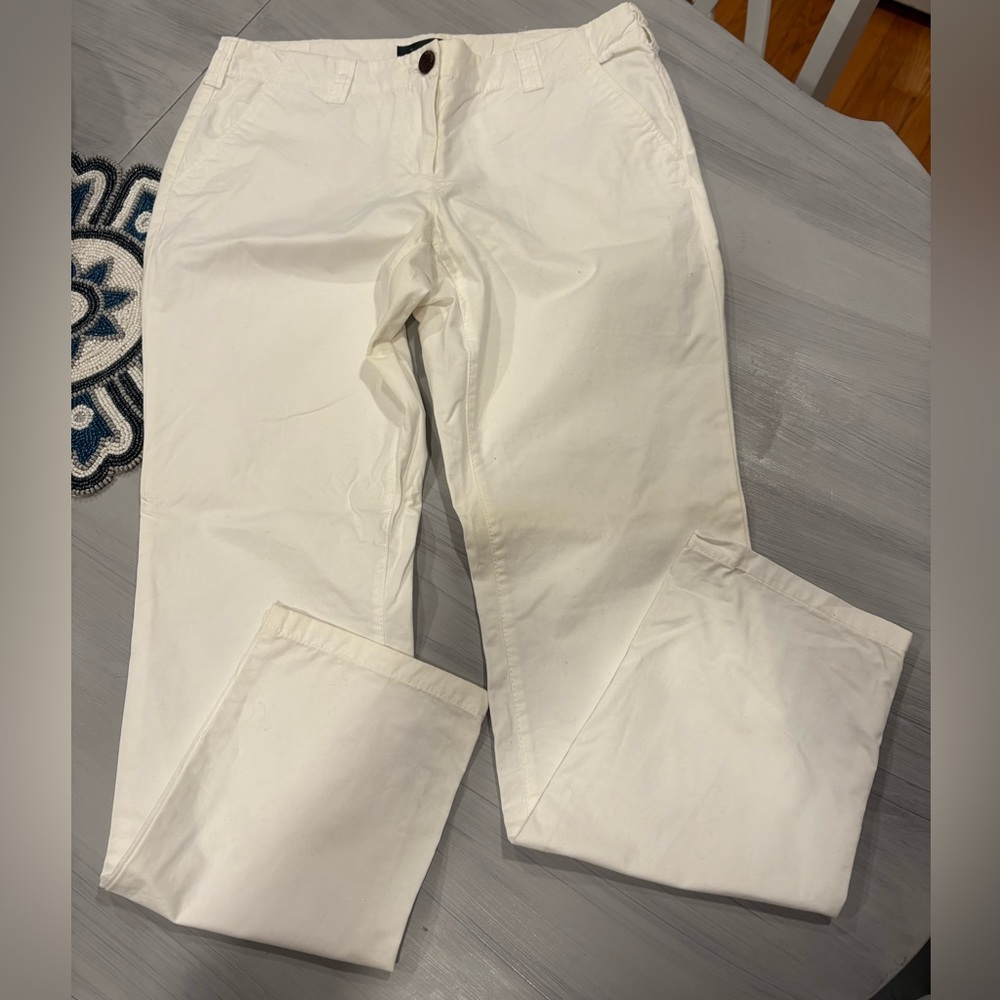 Women’s Willi Smith White Cotton Chino Pants Sz 8